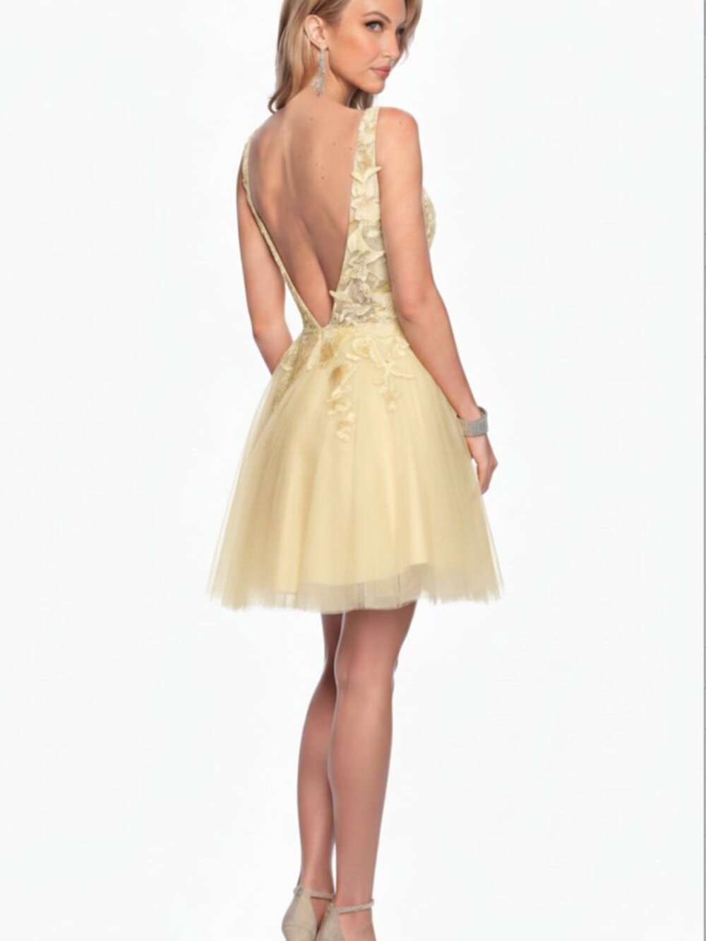 Yellow : Size 7/8 Homecoming Dress Dave & Johnny A8341